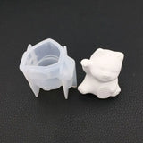 Epoxy Resin Mold 3D Bulldog Lucky Cat Necklace Pendant Silicone Mould