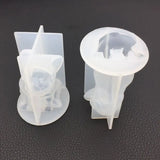 Epoxy Resin Mold 3D Bulldog Lucky Cat Necklace Pendant Silicone Mould