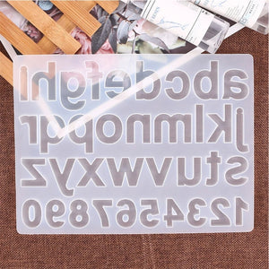 Epoxy Resin Mold Alphabet Letter Number Pendant Silicone Mould