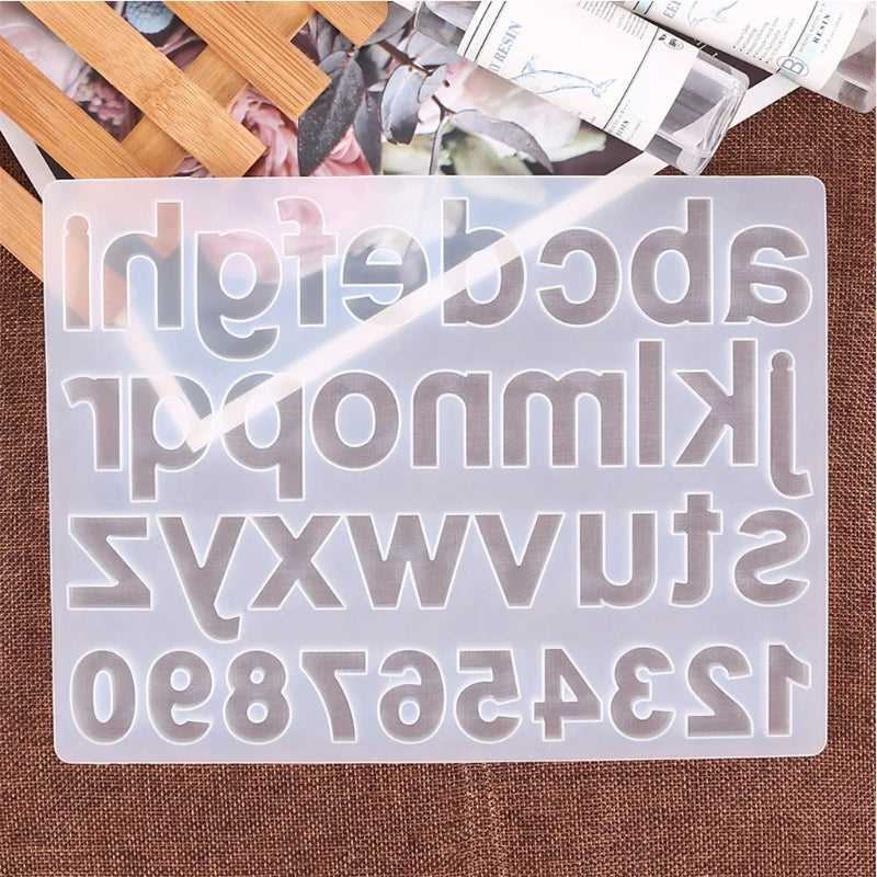 Epoxy Resin Mold Alphabet Letter Number Pendant Silicone Mould