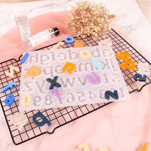 Epoxy Resin Mold Alphabet Letter Number Pendant Silicone Mould