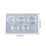 Button Buckle Casting Silicone Mould DIY Crafts Plaster Clay Candle Tools