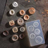 Button Buckle Casting Silicone Mould DIY Crafts Plaster Clay Candle Tools