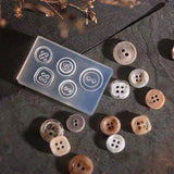 Button Buckle Casting Silicone Mould DIY Crafts Plaster Clay Candle Tools