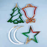 Christmas Decor Pendant Silicone Mould DIY Jewelry Making Tools