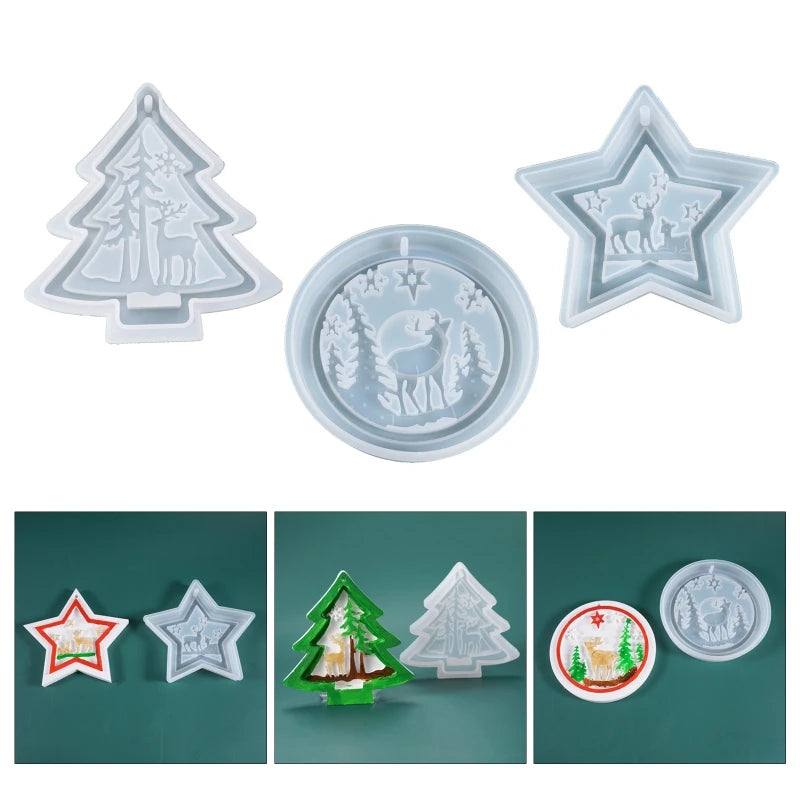 Christmas Pendant Silicone Mold for Jewelry Making