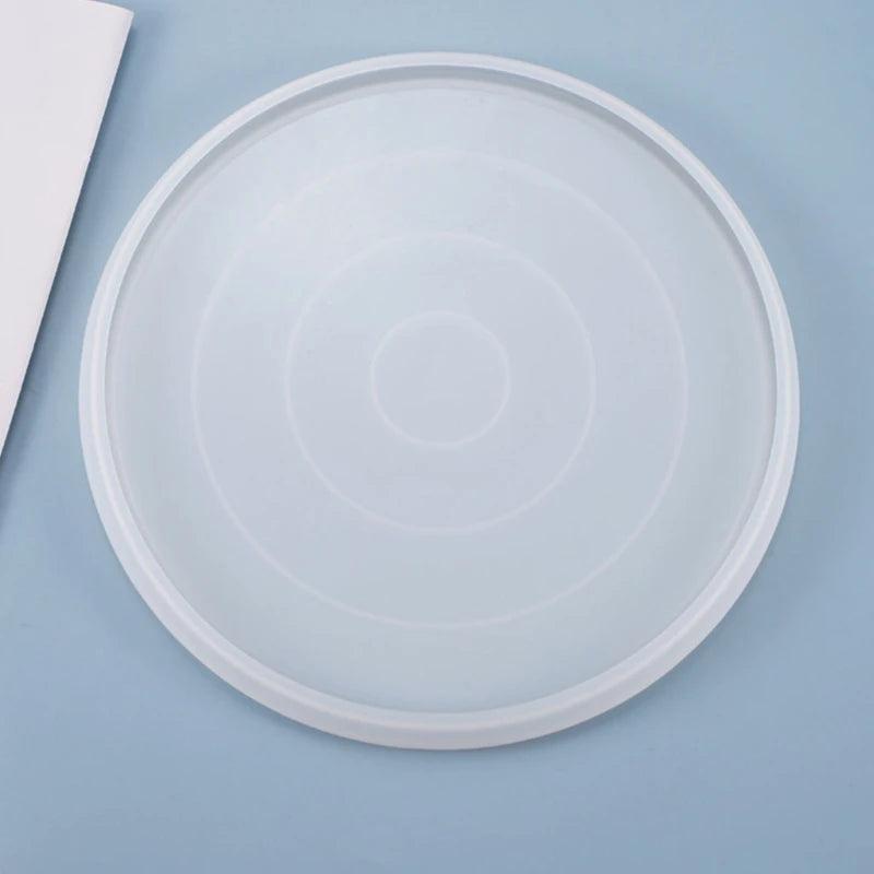 Epoxy Resin Mold Coaster Round Tray Mirror Plate Casting Silicone Mould