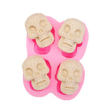 DIY Halloween Skull Ice Cube Chocolate Silicone Mold