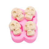Skull Ice Cube Cookies Chocolate Silicone Mold