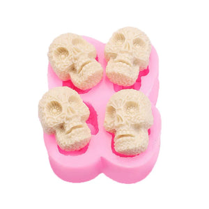 Halloween Skull Silicone Mold for Ice Cubes Cookies Chocolate DIY Resin