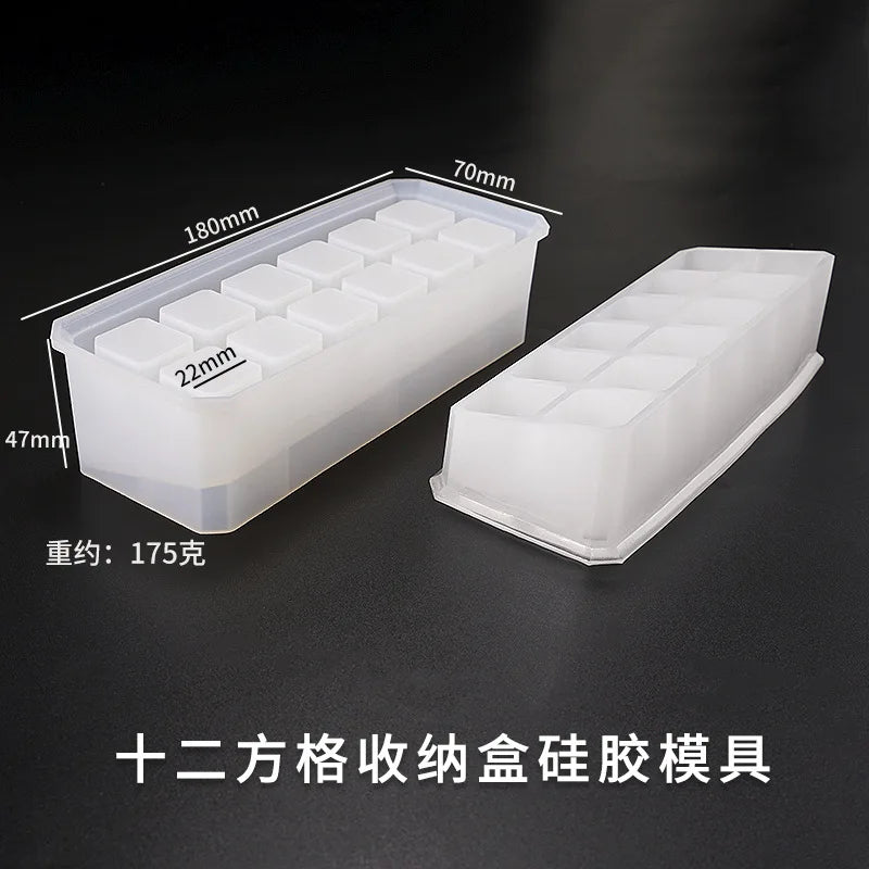 DIY Square Storage Box Silicone Mold for Epoxy Resin
