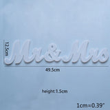 DIY MR&MRS Words Hanging Pendant Silicone Mould