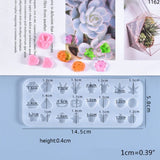 Epoxy Resin Mold Ear Studs Silicone Mould DIY Craft Jewelry Earring Tool