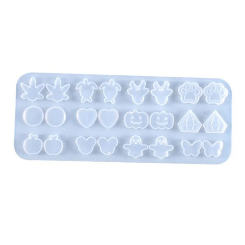 Epoxy Resin Mold Ear Studs Silicone Mould DIY Crafts Jewelry Pendant Making