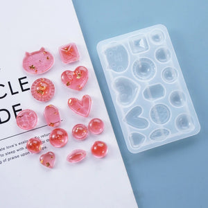 Epoxy Resin Mold Ear Studs Silicone Mould DIY Jewelry Earring Pendant Making