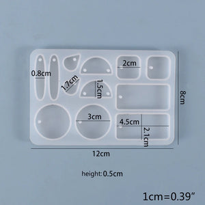 Epoxy Resin Mold Earrings Dangler Silicone Mould DIY Crafts Jewelry Making