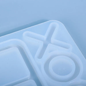 Tic-Tac-Toe Cabochons OX Board Resin Mold DIY Crafts