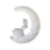 Epoxy Resin Mold Girl Moon Mermaid Wolf Cat Mirror Pendants Silicone DIY Craft