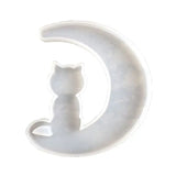 Epoxy Resin Mold Girl Moon Mermaid Wolf Cat Mirror Pendants Silicone DIY Craft