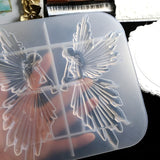 Epoxy Resin Mold Girl with Flute Angel Mirror Silicone Mould