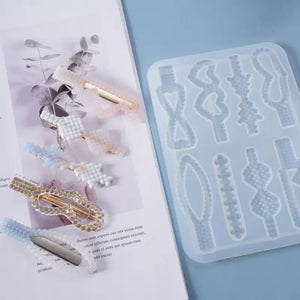 Epoxy Resin Mold Hair Clip Barrette Silicone Mould DIY Crafts Jewelry