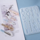 Epoxy Resin Mold Hair Clip Barrette Silicone Mould DIY Crafts Jewelry