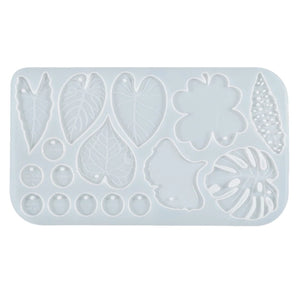 Irregular Leaf 4-leaf Clover Pendant Silicone Mold