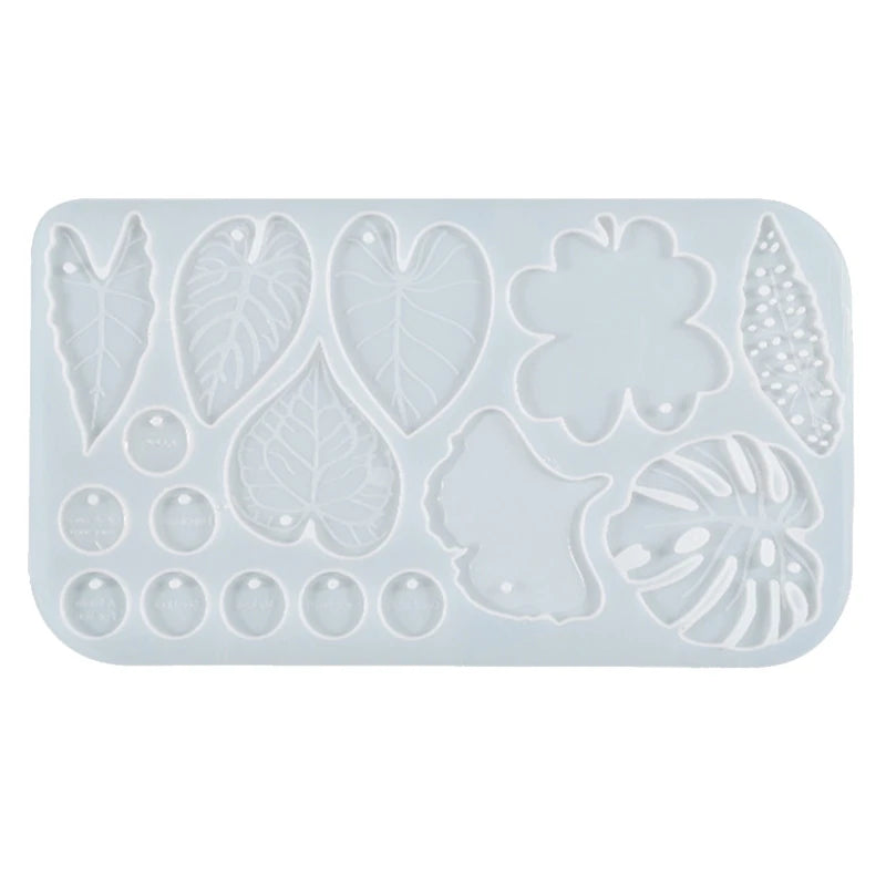 Irregular Leaf 4-leaf Clover Pendant Silicone Mold