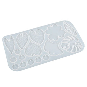 Irregular Leaf 4-leaf Clover Pendant Silicone Mold