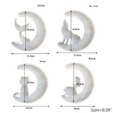 Moon Pendants Silicone Mould DIY Craft W8KF