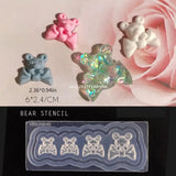 3D Bear Silicone Mold Nail Carving Resin Mold