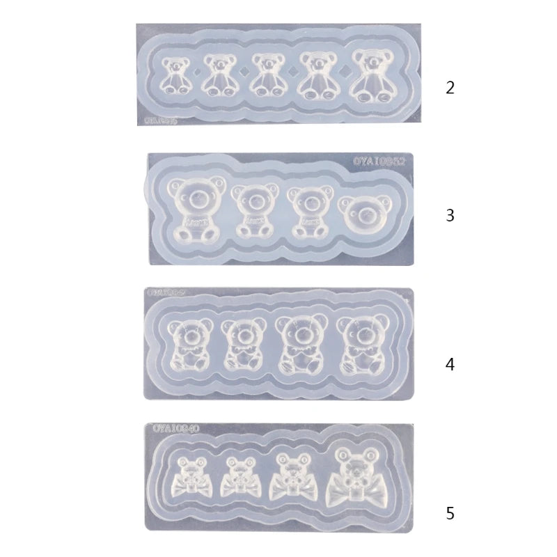 3D Bear Silicone Mould DIY Nails Stencils