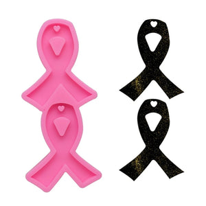 Epoxy Resin Mold Ribbon Keychain Pendant Silicone Mould DIY Crafts