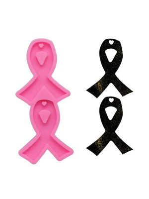 Epoxy Resin Mold Ribbon Keychain Pendant Silicone Mould DIY Crafts