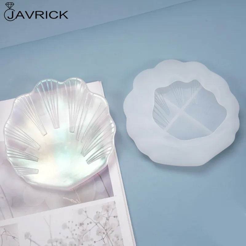 Epoxy Resin Mold Shell Dish Plate Casting Silicone Mould DIY Crafts