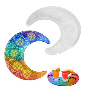 Epoxy Resin Mold Wine Rack Bracket Cup Holder DIY Moon Tray Silicone Mould