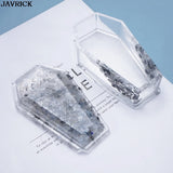 Halloween Coffin Storage Box Mirror Silicone Mould DIY Crafts Decoration
