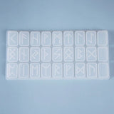 DIY Runes Letter Word Resin Pendant Mould Silicone Jewelry Tools