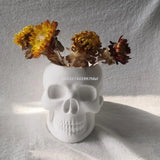 Skull Flower Pot Silicone Mold for Resin Plaster Clay