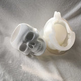 Skull Flower Pot Silicone Mold for Resin Plaster Polymer