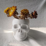 Skull Flower Pot Silicone Mold for Resin Plaster Polymer