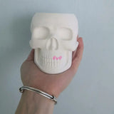Skull Flower Pot Silicone Mold Plaster Concrete Resin Vase