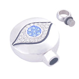 Crystal Evil Eye Amulet Ashes Urn Pendant Necklace
