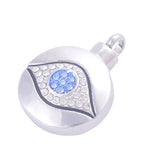 Crystal Evil Eye Amulet Ashes Urn Pendant Necklace