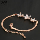 Crystal Flower Bracelet for Women Rose Friendship Birthday Gift