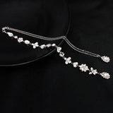 Crystal Flower Bridal Backless Necklace for Wedding Dress