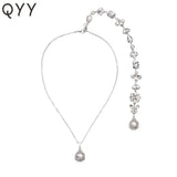 Crystal Flower Bridal Backless Necklace for Wedding Dress