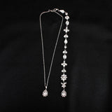 Crystal Flower Bridal Backless Necklace for Wedding Dress