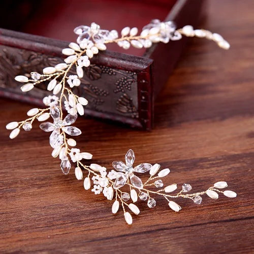 Crystal Flower Bride Tiara Women's Hair Jewelry Wedding Headband