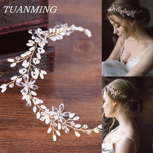Crystal Flower Bride Tiara Women's Hair Jewelry Wedding Headband